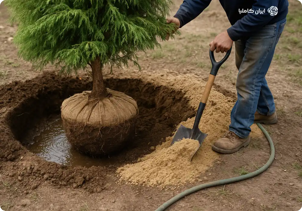 بهترین زمان جابجایی درخت کاج